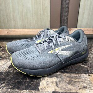 Brooks Ghost 16 Men's Running Shoes Size 11.5 4E Wide Gray/Yellow 1104184E040